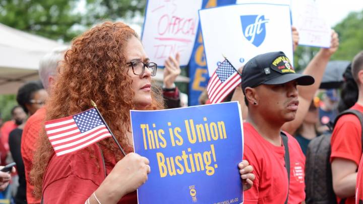 Trump's order is "most aggressive act of union busting in US history"
