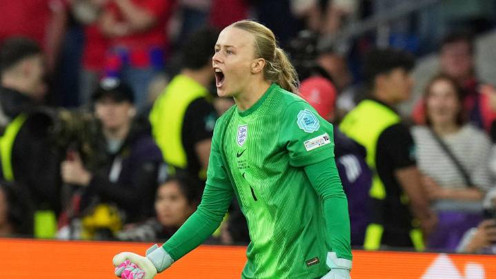 Hannah Hampton admits throwing Spain counterpart’s water bottle into crowd during Euro...