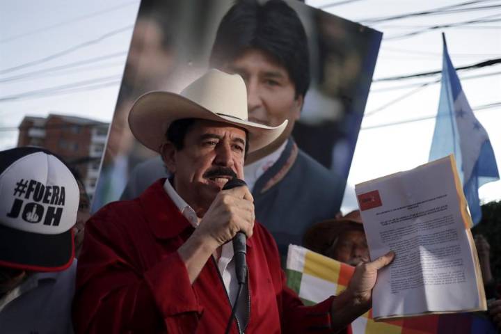 Zelaya denuncia "bloqueo militar" de EE.UU. contra Venezuela que "destruye" Carta de la ONU