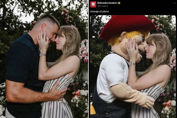 Nebraska Deletes Taylor Swift and Travis Kelce Engagement Photoshop After Uproar