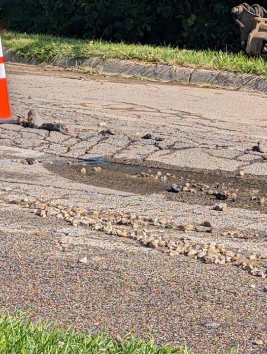 Crews addressing 'road hazard' in Dayton