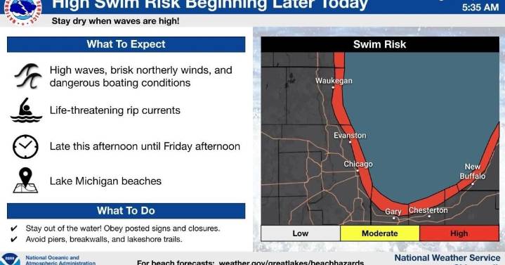 10-foot waves, rip currents expected at Region beaches, NWS warns