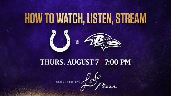How to Watch, Listen, Live Stream Ravens vs. Colts, Preseason Week 1