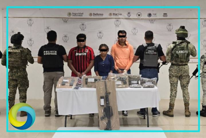 Caen 8 por narcomenudeo en Playa del Carmen; aseguraron 13 armas largas