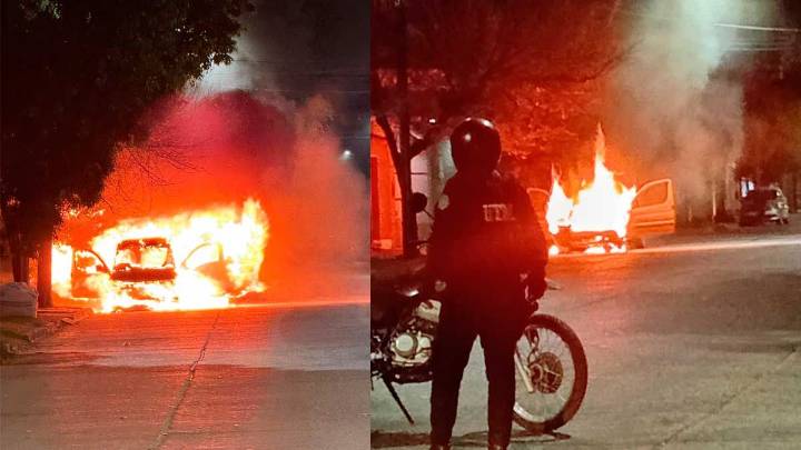 Camioneta se incendió en el barrio Belgrano y generó pánico en vecinos y peatones