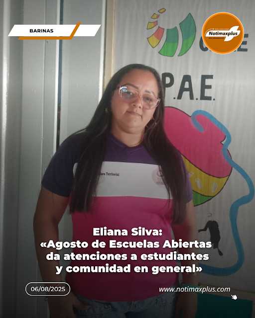 Eliana Silva: «Agosto de Escuelas Abiertas da atenciones a estudiantes y comunidad en general»