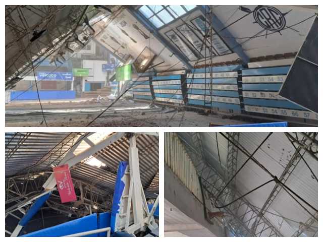 CORRIENTES: Se Desplomó El Techo Y El Muro Del Estadio De Básquet DEL Club De Regatas