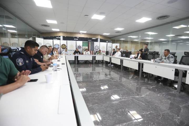 Resalta SSPM detenciones en reunión de Mesa de Coordinación para la Construcción de la Paz
