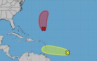 Tropical depression forecast to form today in Atlantic while NHC tracks 2nd system