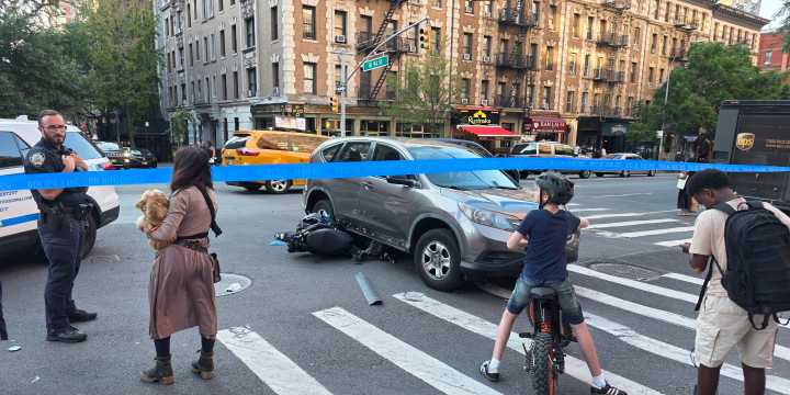 Man Hospitalized After Car and Motorcycle Collide on Upper West Side: NYPD