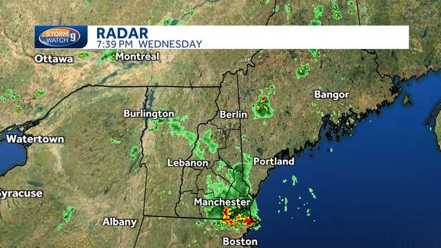 Flash flood warning issued for parts of southern New Hampshire Wednesday evening