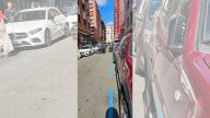Una colisión en cadena provoca un accidente en Gijón: cinco vehículos involucrados y uno de los conductores positivo en alcoholemia