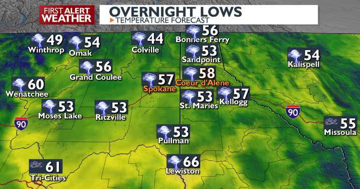 ☁️☔Light rain gives way to thunderstorms starting tonight⛈️