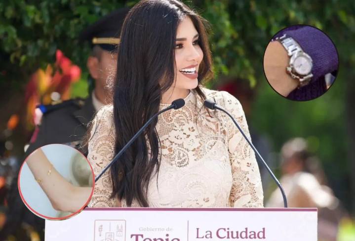¿Dónde quedó la austeridad?: exhiben a alcaldesa de Tepic, Geraldine Ponce, por usar joyería de lujo