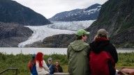 A glacier outburst is underway in Alaska. It could send a wave of water downstream toward Juneau