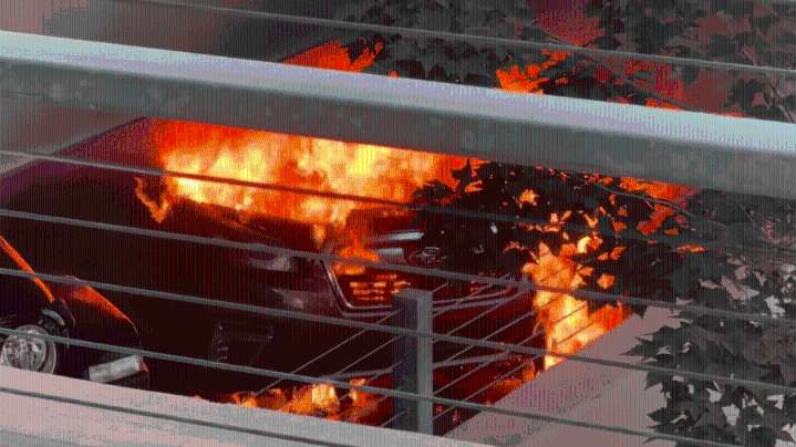 Car catches fire in parking deck in downtown Little Rock near Arkansas Capitol