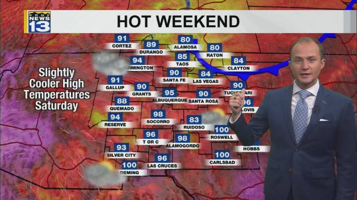 Heat continues into the weekend with spotty thunderstorms