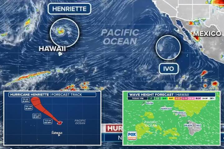 Hurricane Henriette unexpectedly gains strength near Hawaii