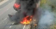 M6 closed and long delays after lorry fire near Coventry
