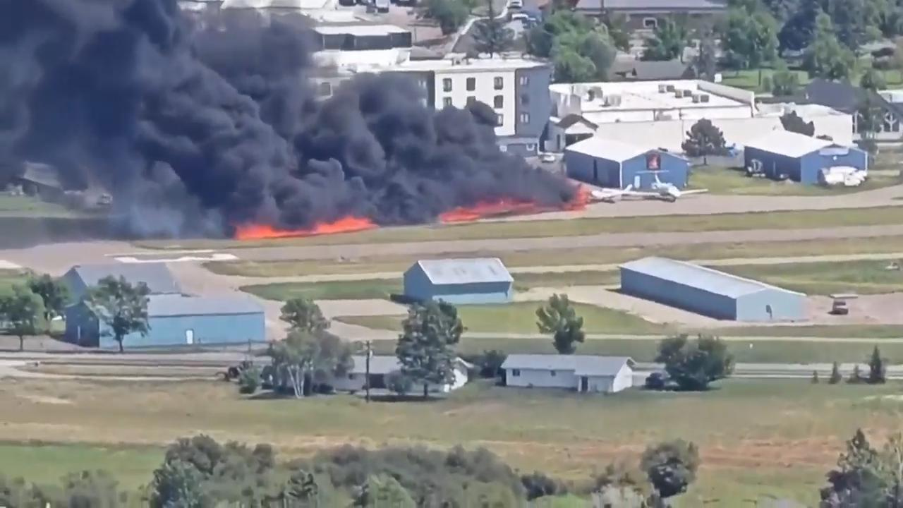 No serious injuries after plane crashes into parked aircraft while landing in Montana