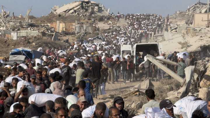 Palestinians in Gaza risk their lives for food : State of the World from NPR : NPR