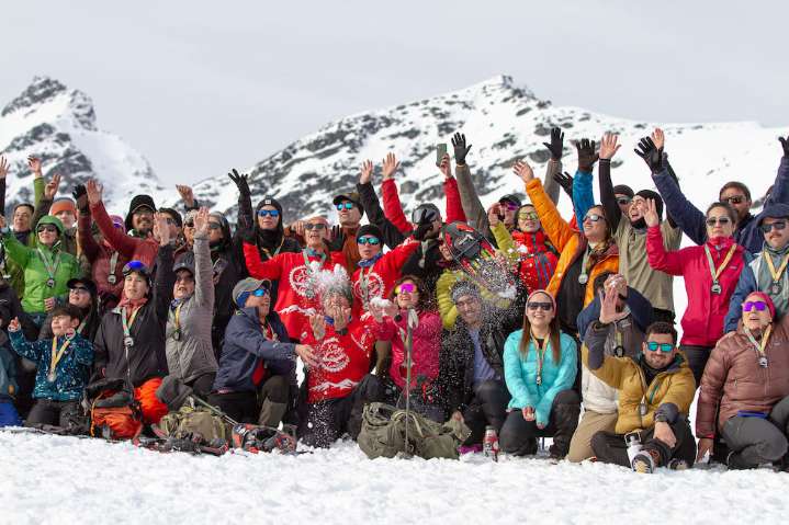Montaña, nieve y naturaleza exuberante tuvo ascenso invernal al cordón Esmeralda
