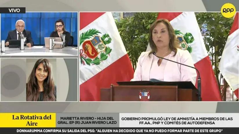Hija del general Juan Rivero calificó de "histórica" la promulgación de la Ley de amnistía