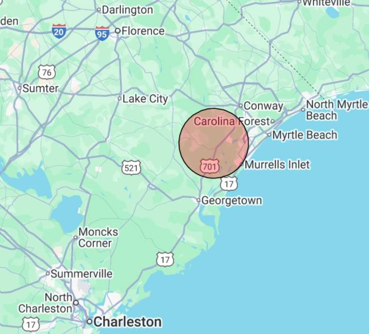 Sismo de magnitud 1.9 en el área de Bucksport, Carolina del Sur