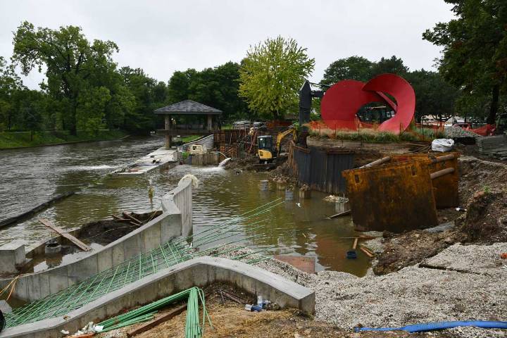 What a difference a storm makes to construction of Eagle Street Gateway