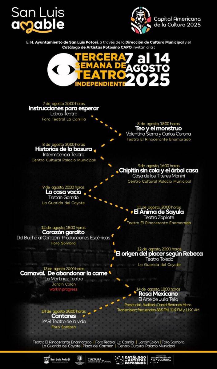 El Gobierno de la Capital arranca la III Semana de Teatro Independiente