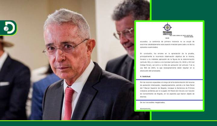 Procuraduría pidió a Tribunal de Bogotá tumbar la condena contra el expresidente Álvaro Uribe