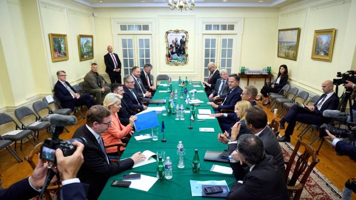 Zelenski y los líderes de la UE se reunieron para coordinar sus posiciones antes de hablar con Trump