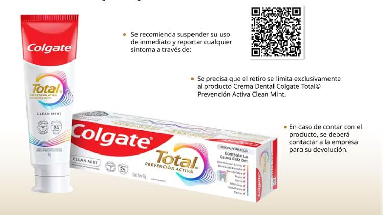 Explica Cofepris por qué retiró Colgate Total Clean Mint del mercado