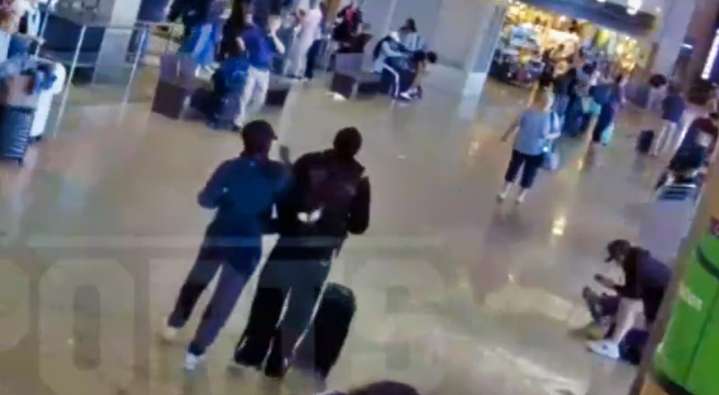 VIDEO: Wild Footage Of Sha’Carri Richardson Shoving BF Christian Coleman In Front Of Everyone At Airport Surfaces Online Following Arrest