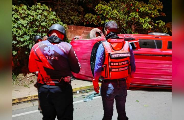 Conductor de Grand Cherokee se volcó en Las Delicias la madrugada del 30Ago