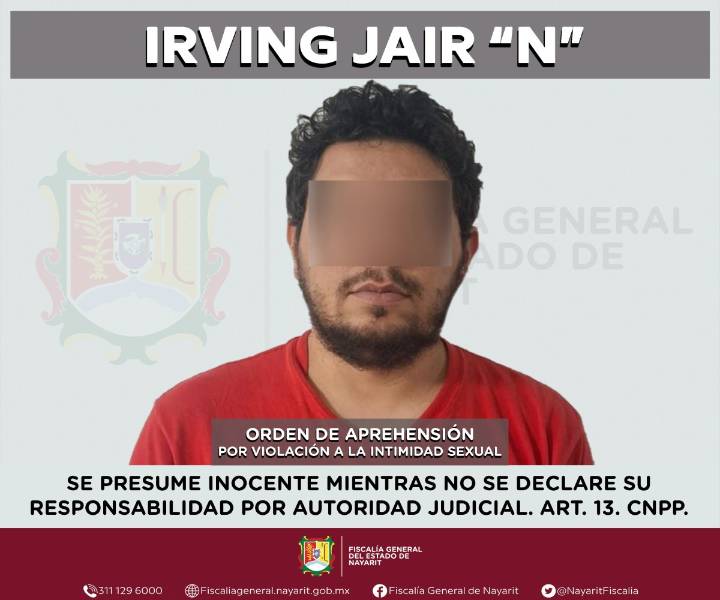 SE LE CUMPLIMENTA ORDEN DE APREHENSIÓN A IRVING JAIR “N”