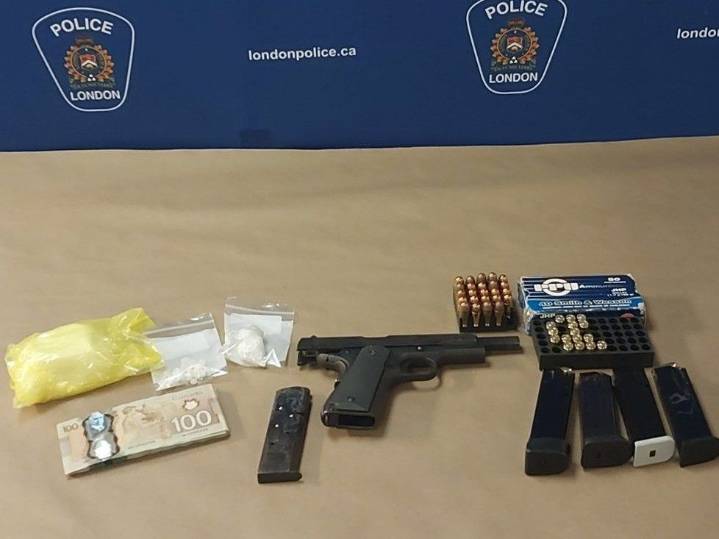 Two charged as loaded handgun, drugs seized in London home raid: Police