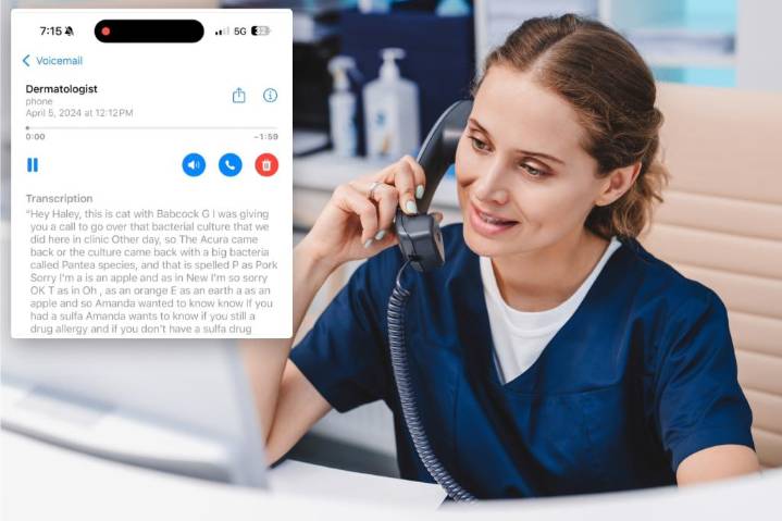 Doctor's office leaves patient a hilarious voicemail — and even the receptionist can't help but laugh: 'I'm so sorry'