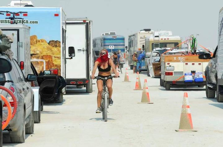 Burning Man travelers stalled for hours as storm moves through Black Rock Desert