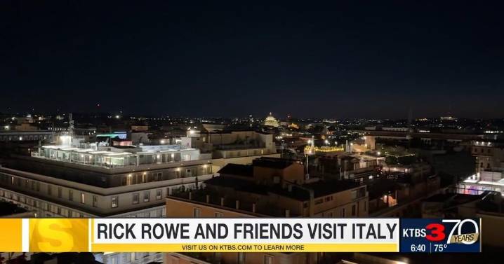Rick Rowe lands in Italy and gives bird's