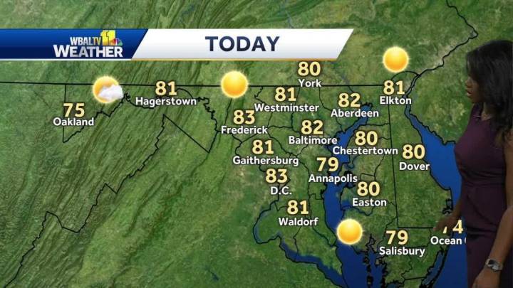 Weather: Warmer Friday but below normal in Maryland