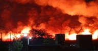Feroz incendio en ruta nacional 66 provoca baja visibilidad
