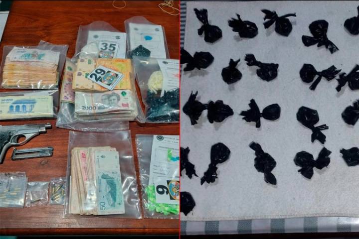 Hallaron cocaína, marihuana y fuerte suma de dinero en allanamiento frente a una capilla