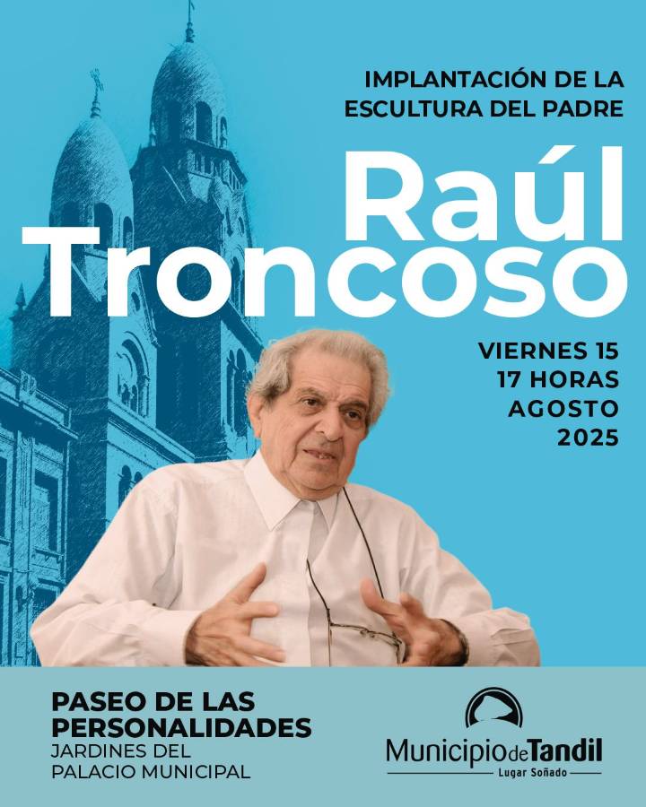 Tandil – Una escultura del Padre Troncoso se sumará al Paseo de las Personalidades