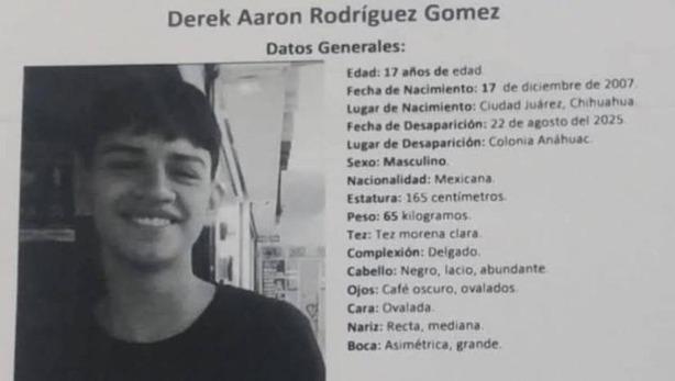 Localizan a Derek de 17 años, desaparecido en la Anáhuac