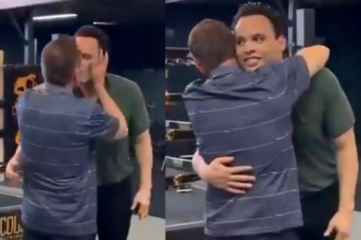 Con beso y abrazo, así fue el reencuentro de Julio César Chávez Jr. con su papá