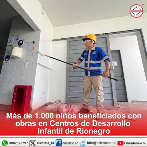 Más de 1.000 niños beneficiados con obras en Centros de Desarrollo Infantil de Rionegro