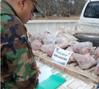 Secuestraron 90 kilos de carne: La llevaban en la caja de una camioneta