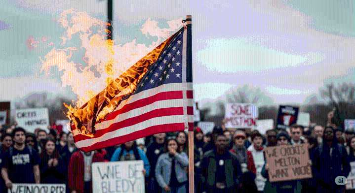 Pide Trump perseguir penalmente a quien queme la bandera de EU