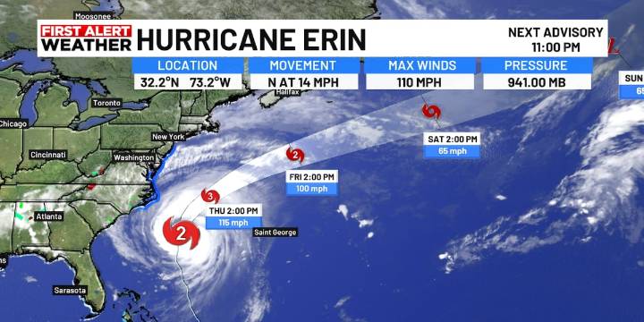 ERIN LIKELY TO STRENGTHEN AGAIN